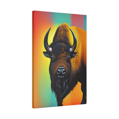 Colourful Buffalo Canvas Wall Art - Bold Premium Wall Decor Canvas JSCHAFFA.com