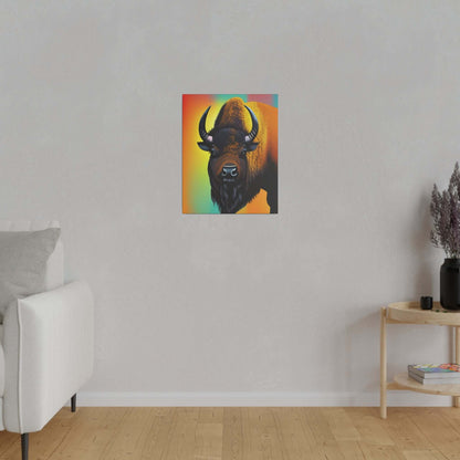 Colourful Buffalo Canvas Wall Art - Bold Premium Wall Decor Canvas JSCHAFFA.com