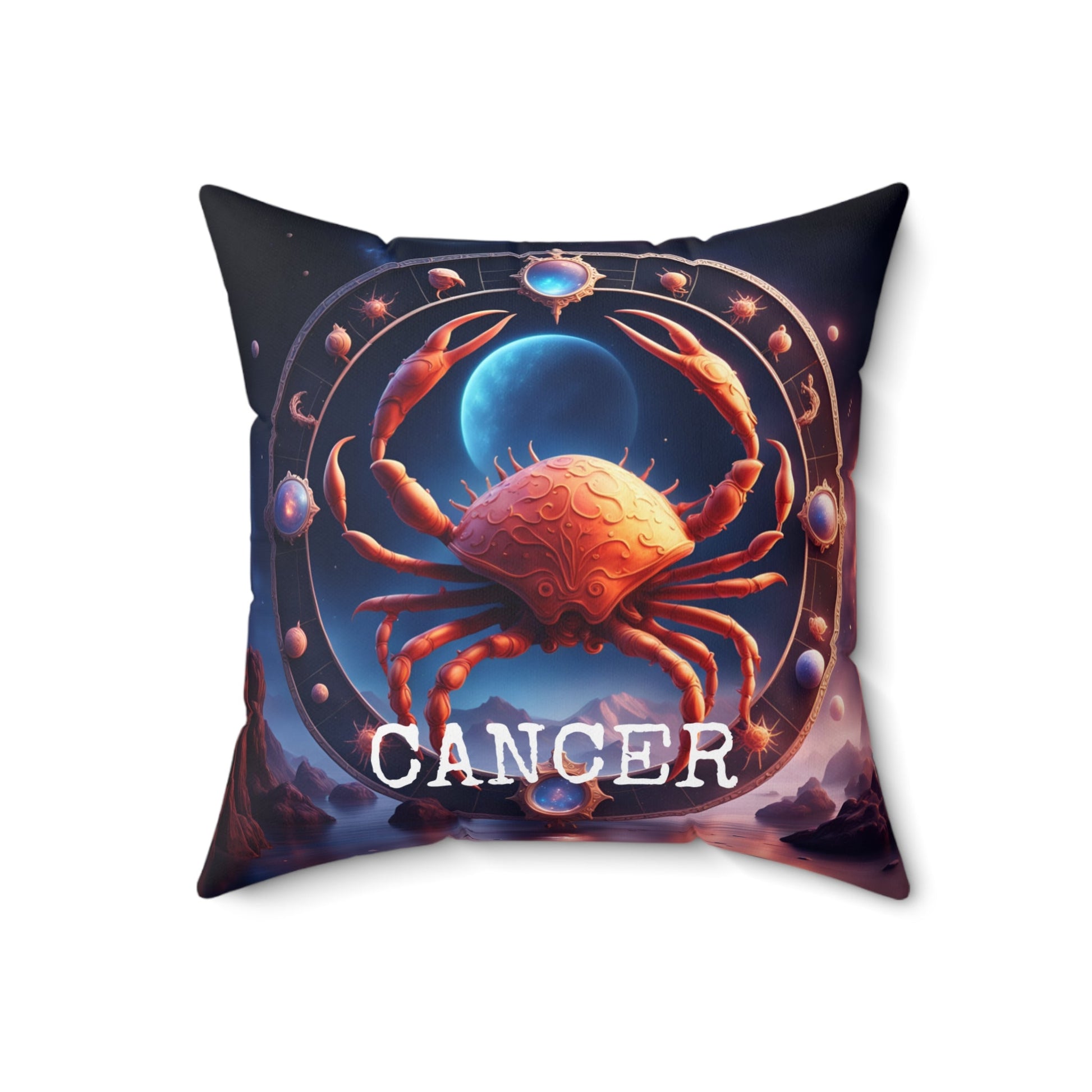 Cancer Horoscope Astrology Square Throw Pillow Home Decor JSCHAFFA.com