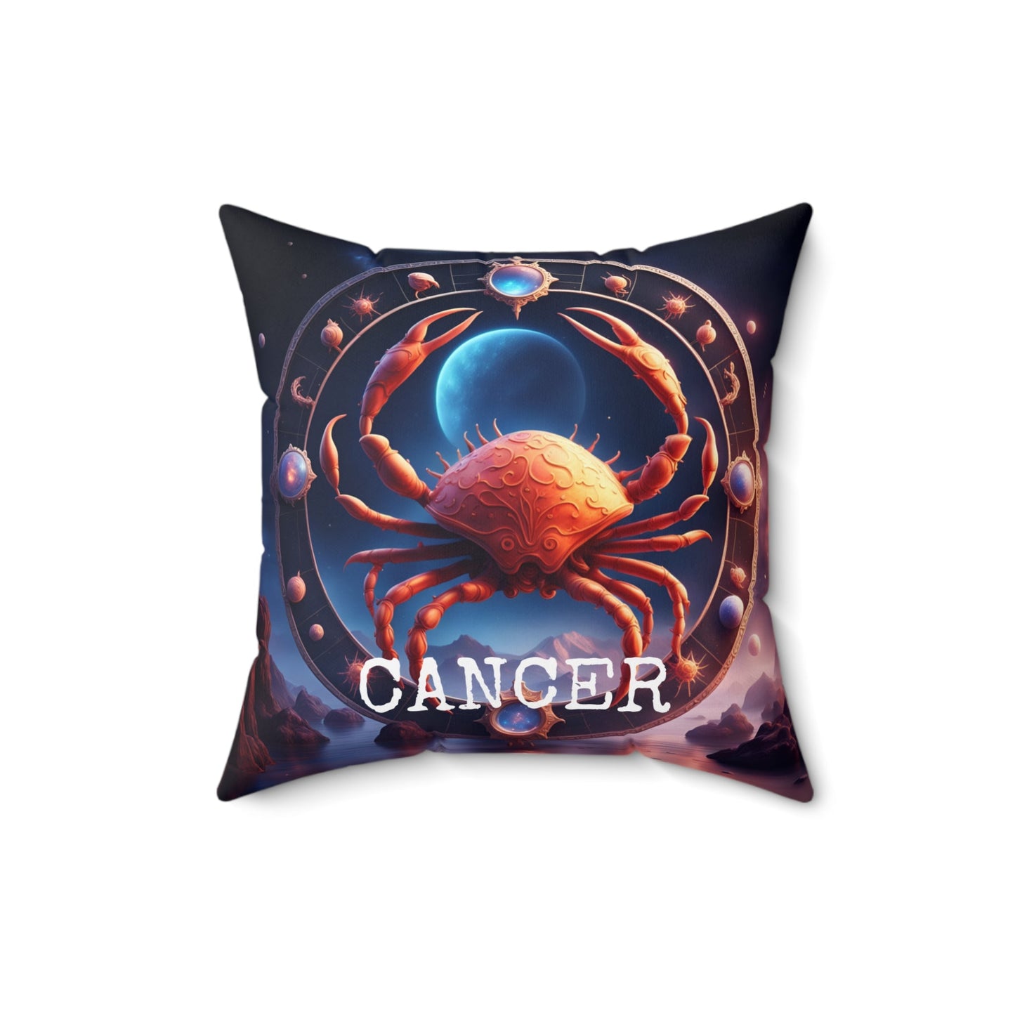 Cancer Horoscope Astrology Square Throw Pillow Home Decor JSCHAFFA.com