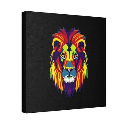 Colourful Lion face Polyester Canvas Canvas JSCHAFFA.com