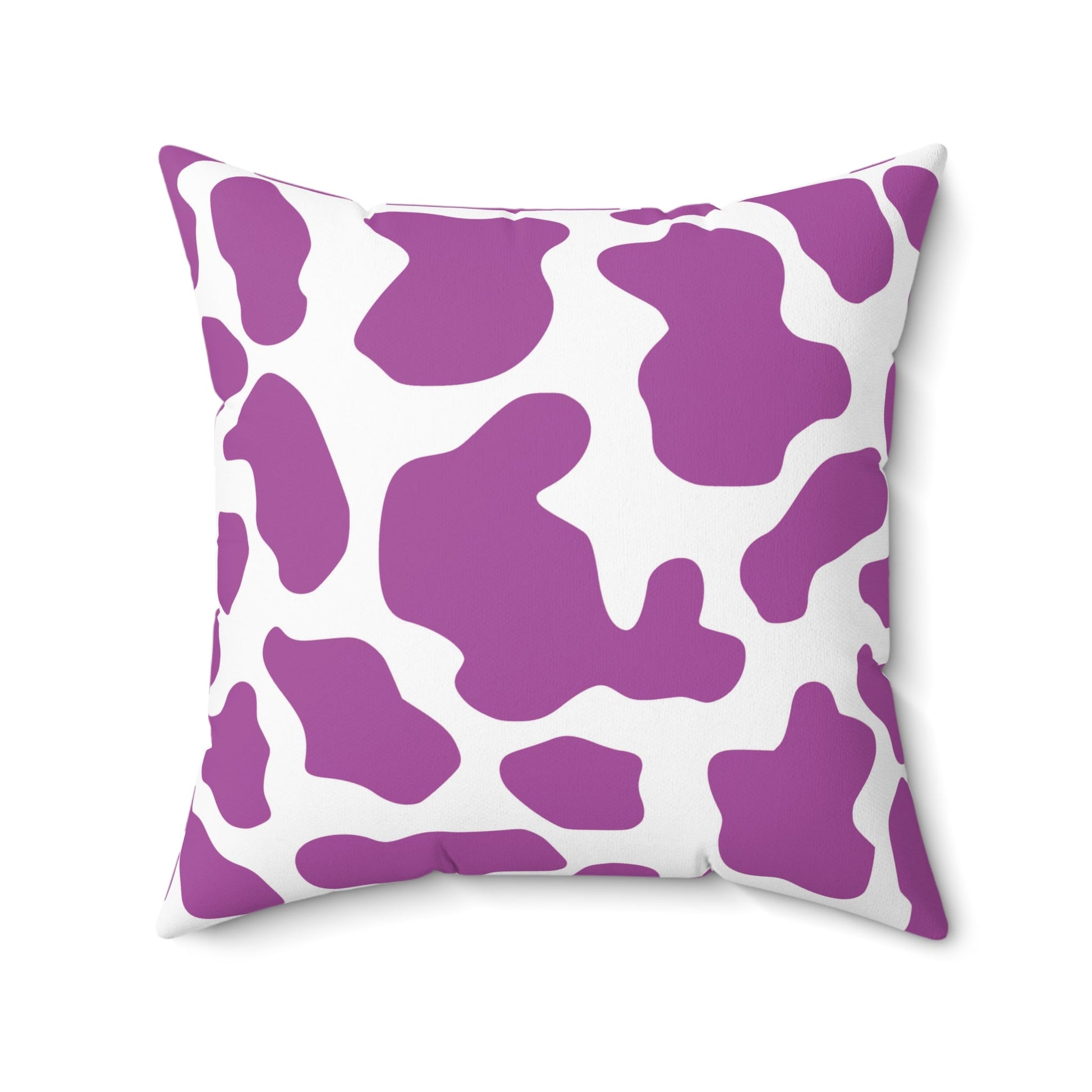 Cow print Purple Square Throw pillow Home Decor JSCHAFFA.com