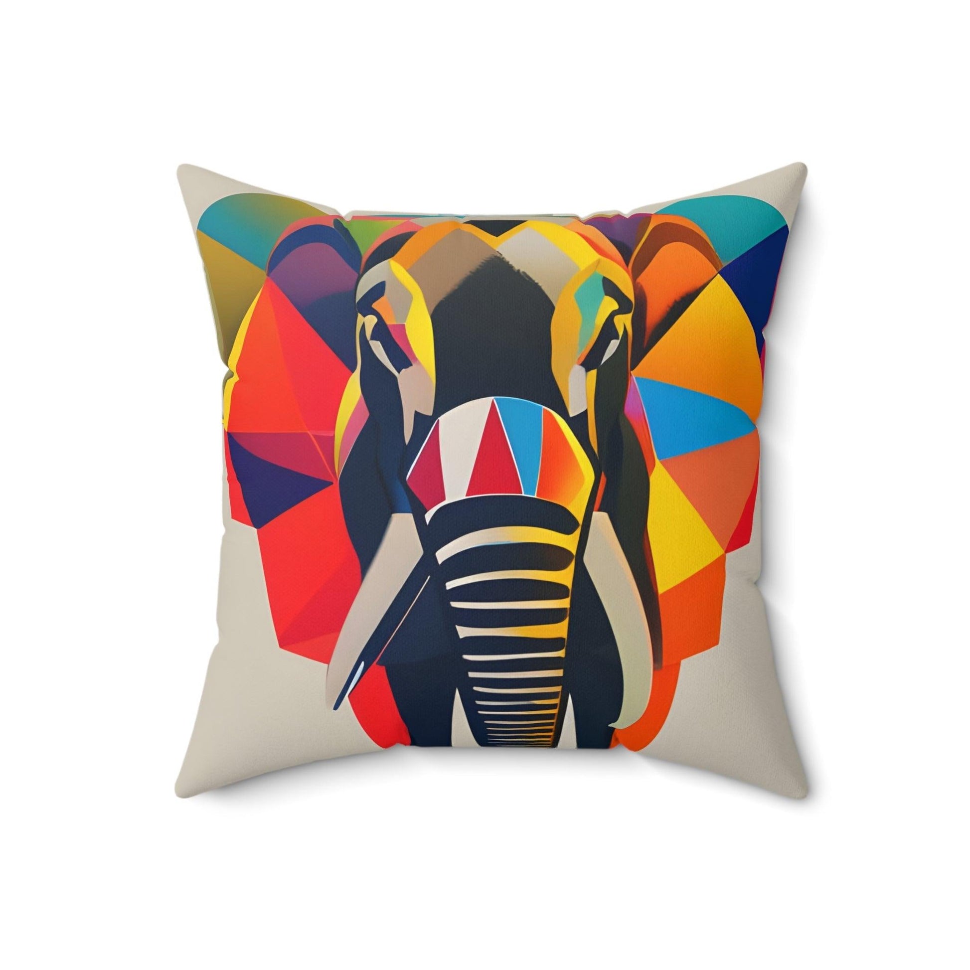 Elephant Square Throw Pillow cover and pillow insert Accessories JSCHAFFA.com