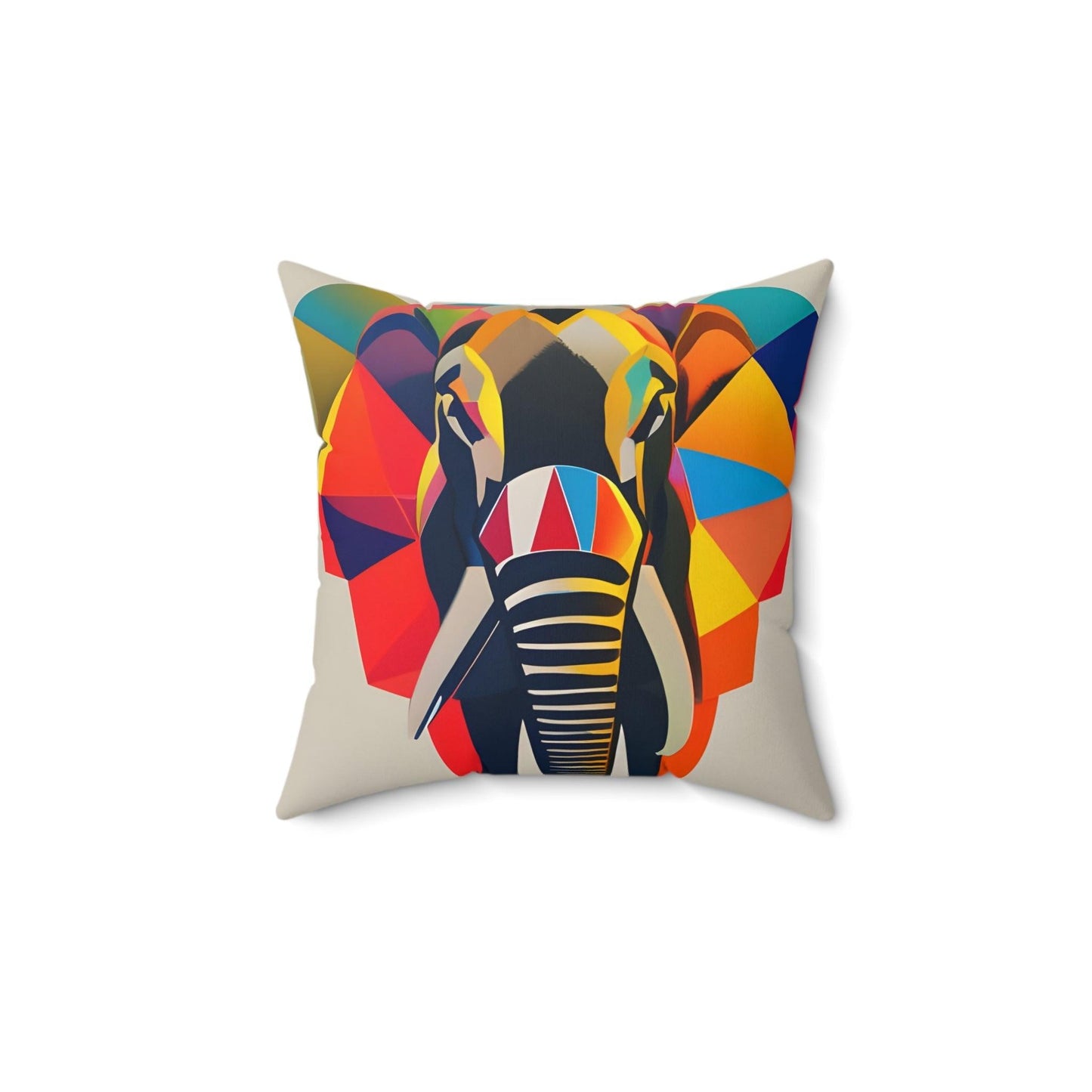 Elephant Square Throw Pillow cover and pillow insert Accessories JSCHAFFA.com