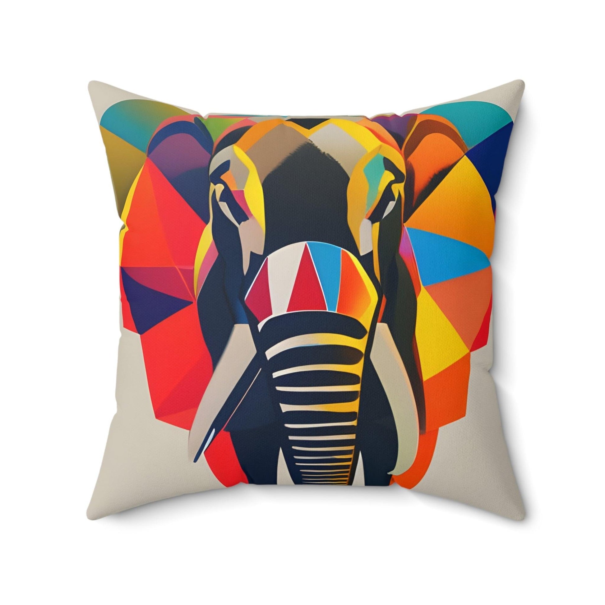 Elephant Square Throw Pillow cover and pillow insert Accessories JSCHAFFA.com