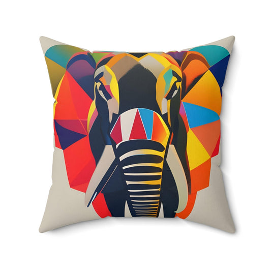 Elephant Square Throw Pillow cover and pillow insert Accessories JSCHAFFA.com