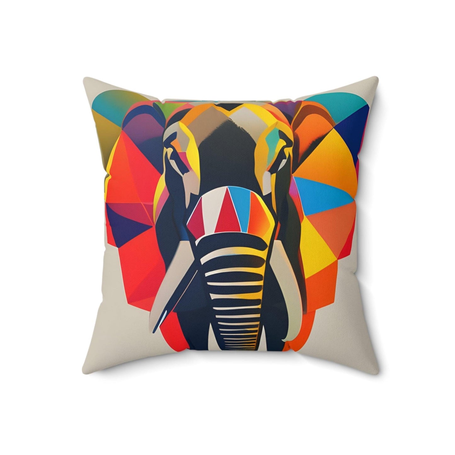 Elephant Square Throw Pillow cover and pillow insert Accessories JSCHAFFA.com