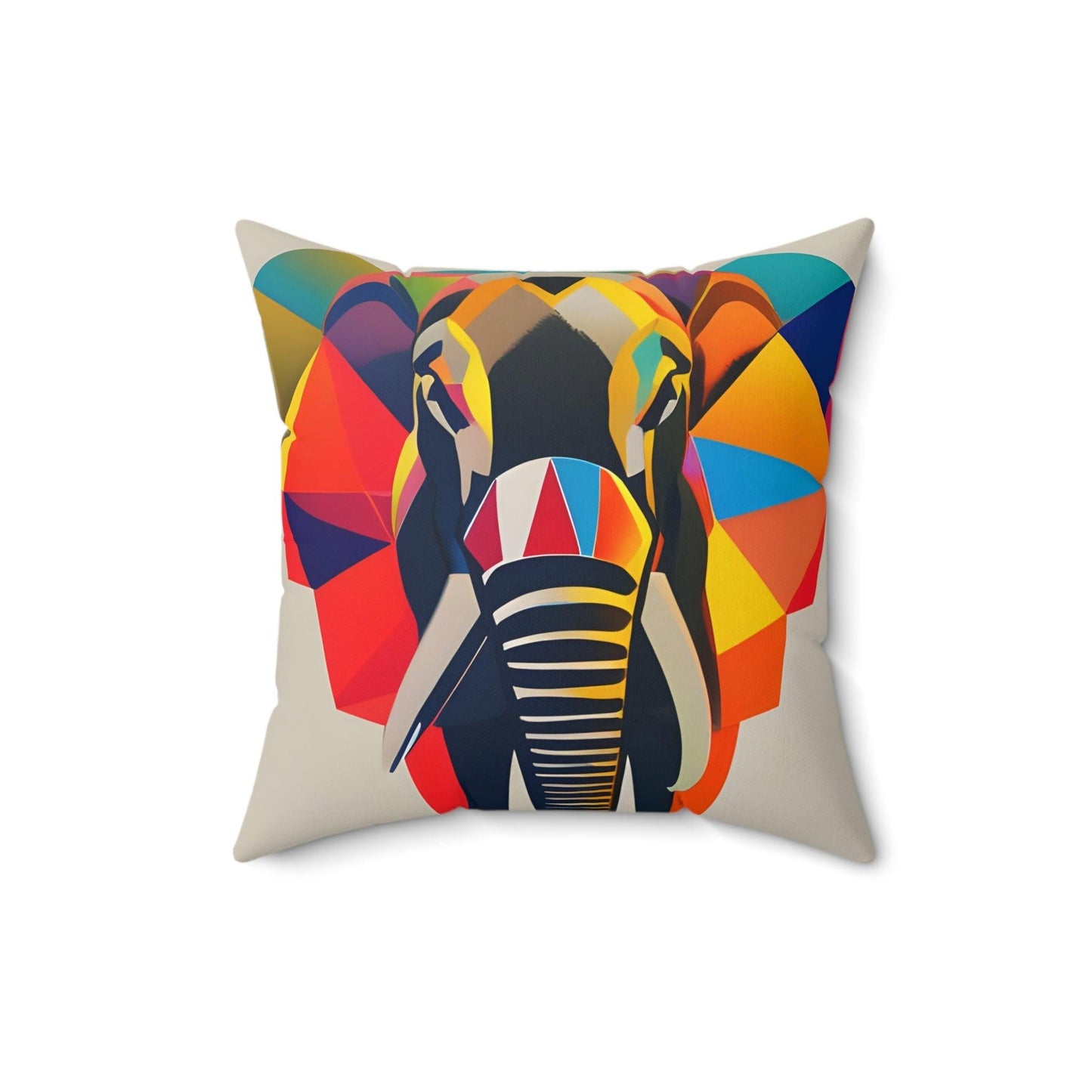 Elephant Square Throw Pillow cover and pillow insert Accessories JSCHAFFA.com