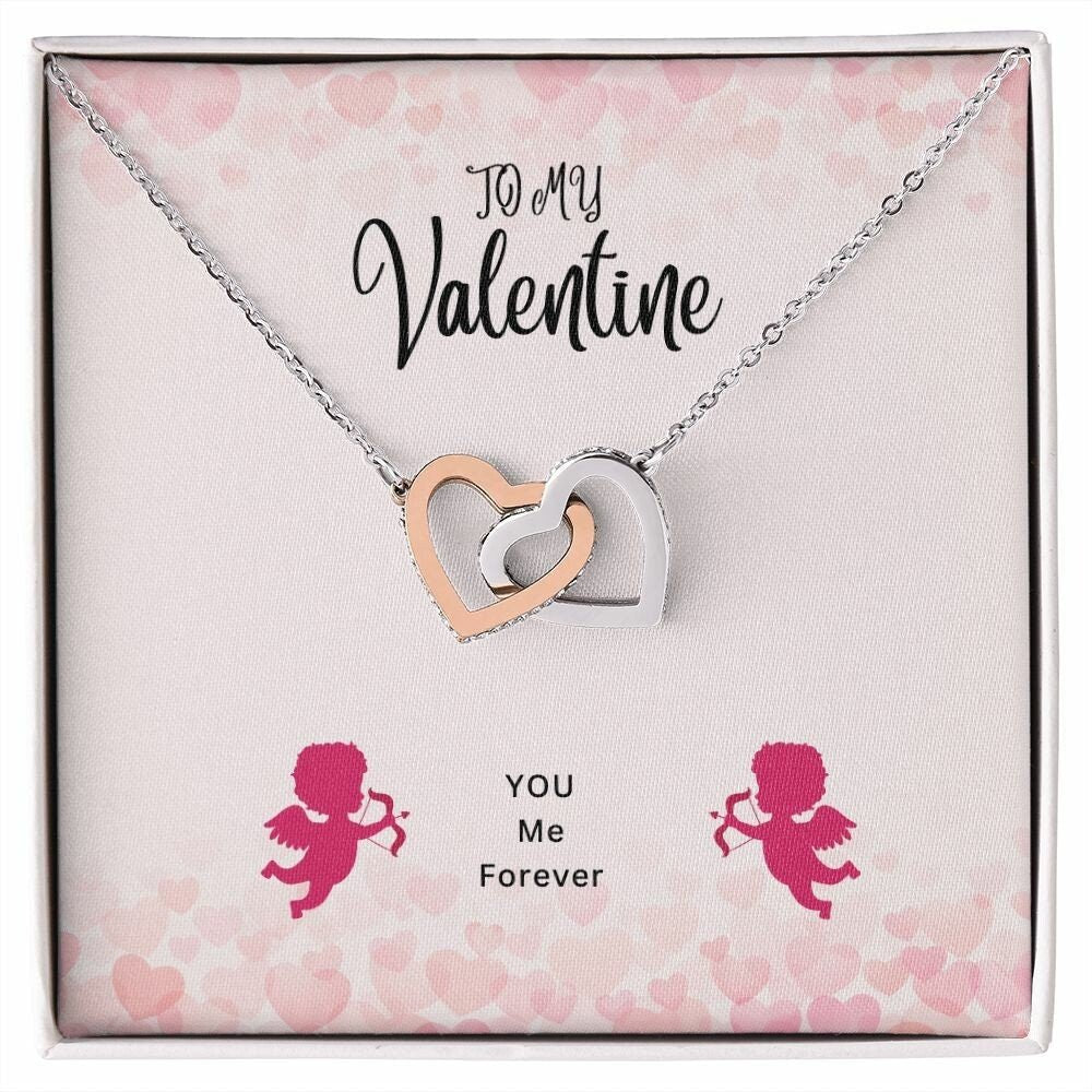 Forever Valentine Necklace Interlocking Hearts Jewelry JSCHAFFA.com