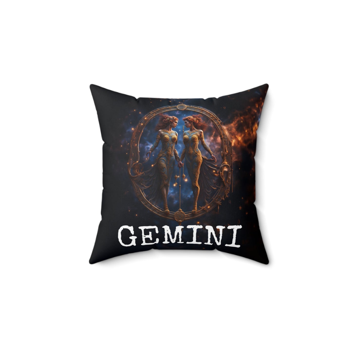 Gemini Horoscope Astrology Square Throw Pillow,Accessories,JSCHAFFA.com