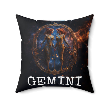 Gemini Horoscope Astrology Square Throw Pillow,Accessories,JSCHAFFA.com