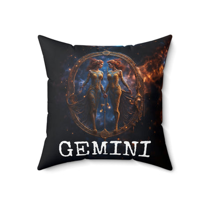 Gemini Horoscope Astrology Square Throw Pillow,Accessories,JSCHAFFA.com