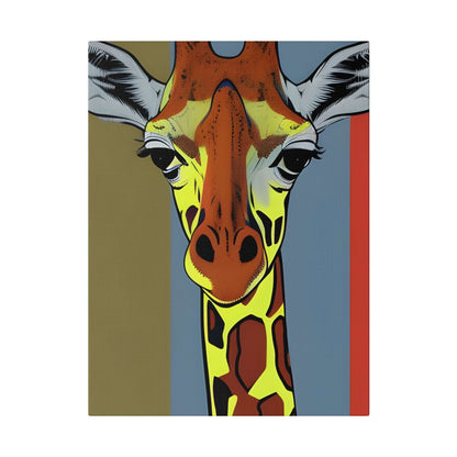 Vibrant Safari: Colourful Giraffe Canvas Print - Bold Wildlife Wall Art Canvas JSCHAFFA.com