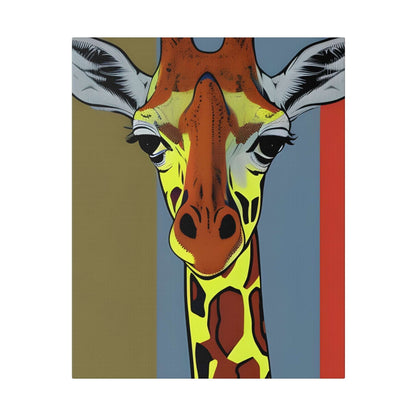 Vibrant Safari: Colourful Giraffe Canvas Print - Bold Wildlife Wall Art Canvas JSCHAFFA.com