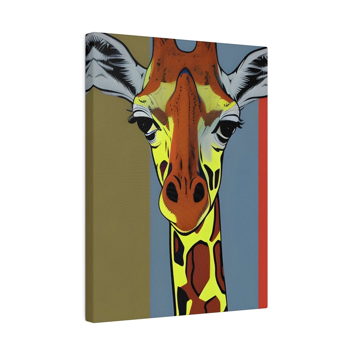 Vibrant Safari: Colourful Giraffe Canvas Print - Bold Wildlife Wall Art Canvas JSCHAFFA.com