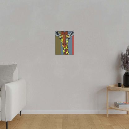 Vibrant Safari: Colourful Giraffe Canvas Print - Bold Wildlife Wall Art Canvas JSCHAFFA.com