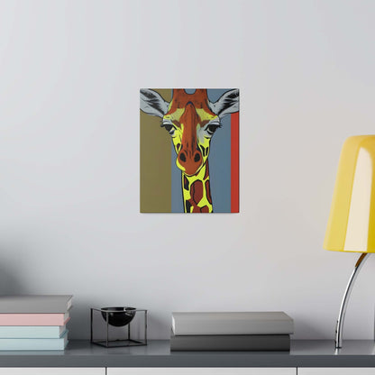 Vibrant Safari: Colourful Giraffe Canvas Print - Bold Wildlife Wall Art Canvas JSCHAFFA.com