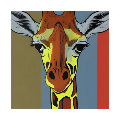 Vibrant Safari: Colourful Giraffe Canvas Print - Bold Wildlife Wall Art Canvas JSCHAFFA.com