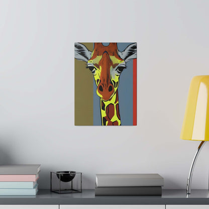 Vibrant Safari: Colourful Giraffe Canvas Print - Bold Wildlife Wall Art Canvas JSCHAFFA.com