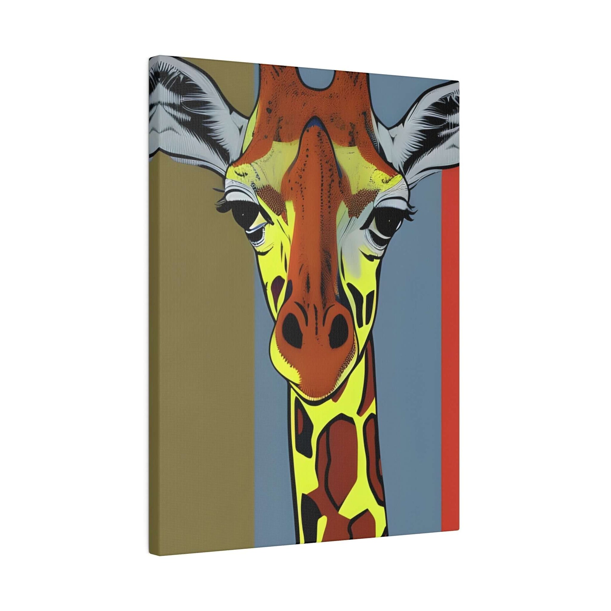 Vibrant Safari: Colourful Giraffe Canvas Print - Bold Wildlife Wall Art Canvas JSCHAFFA.com