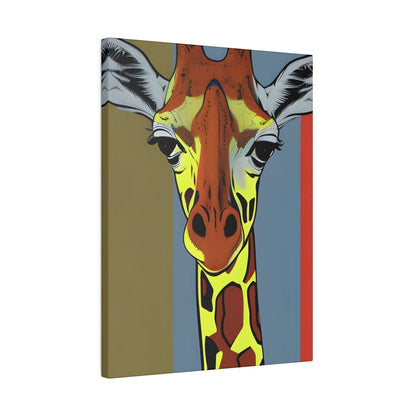 Vibrant Safari: Colourful Giraffe Canvas Print - Bold Wildlife Wall Art Canvas JSCHAFFA.com