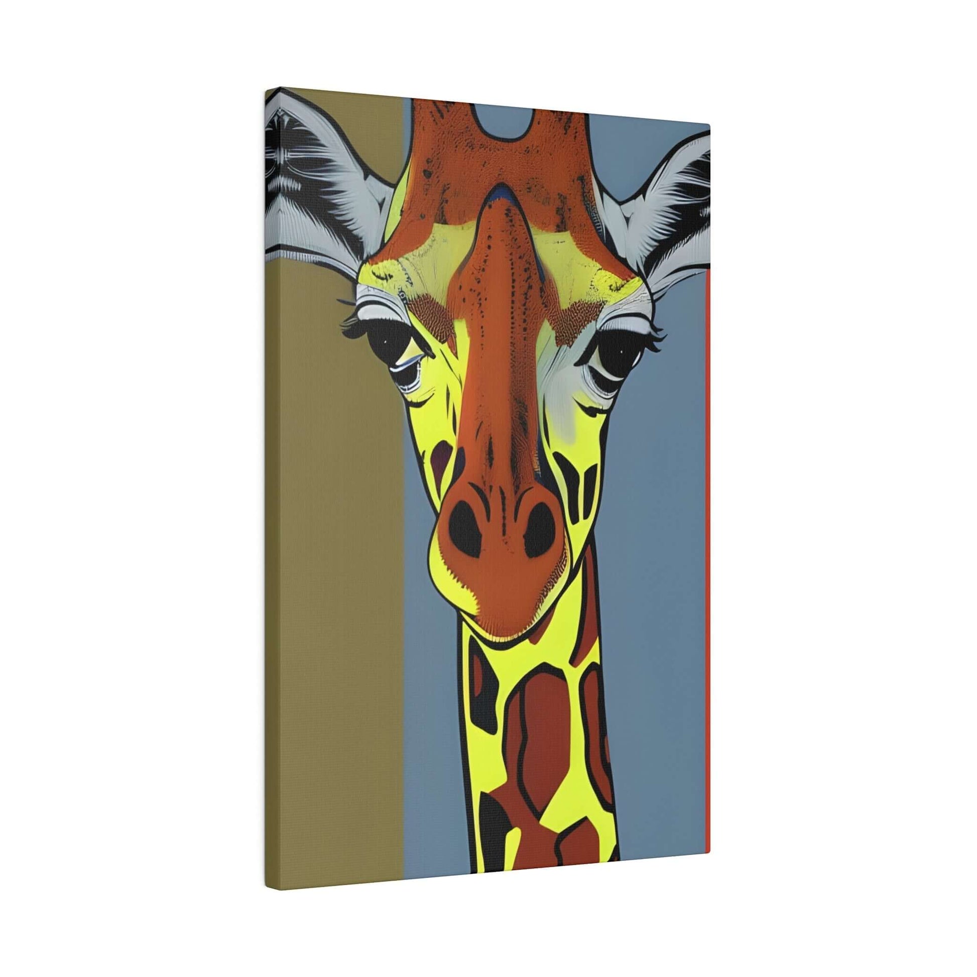 Vibrant Safari: Colourful Giraffe Canvas Print - Bold Wildlife Wall Art Canvas JSCHAFFA.com