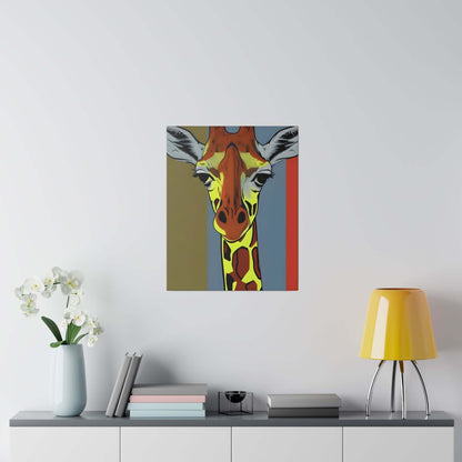 Vibrant Safari: Colourful Giraffe Canvas Print - Bold Wildlife Wall Art Canvas JSCHAFFA.com