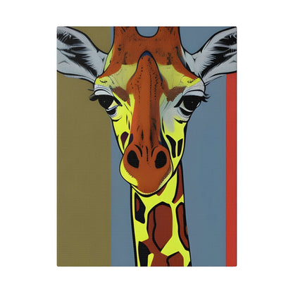 Vibrant Safari: Colourful Giraffe Canvas Print - Bold Wildlife Wall Art Canvas JSCHAFFA.com