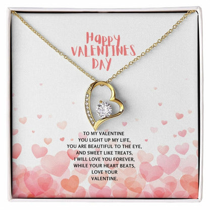 Happy Valentines Day Forever Love Necklace Girlfriend Wife Jewelery Jewellery JSCHAFFA.com