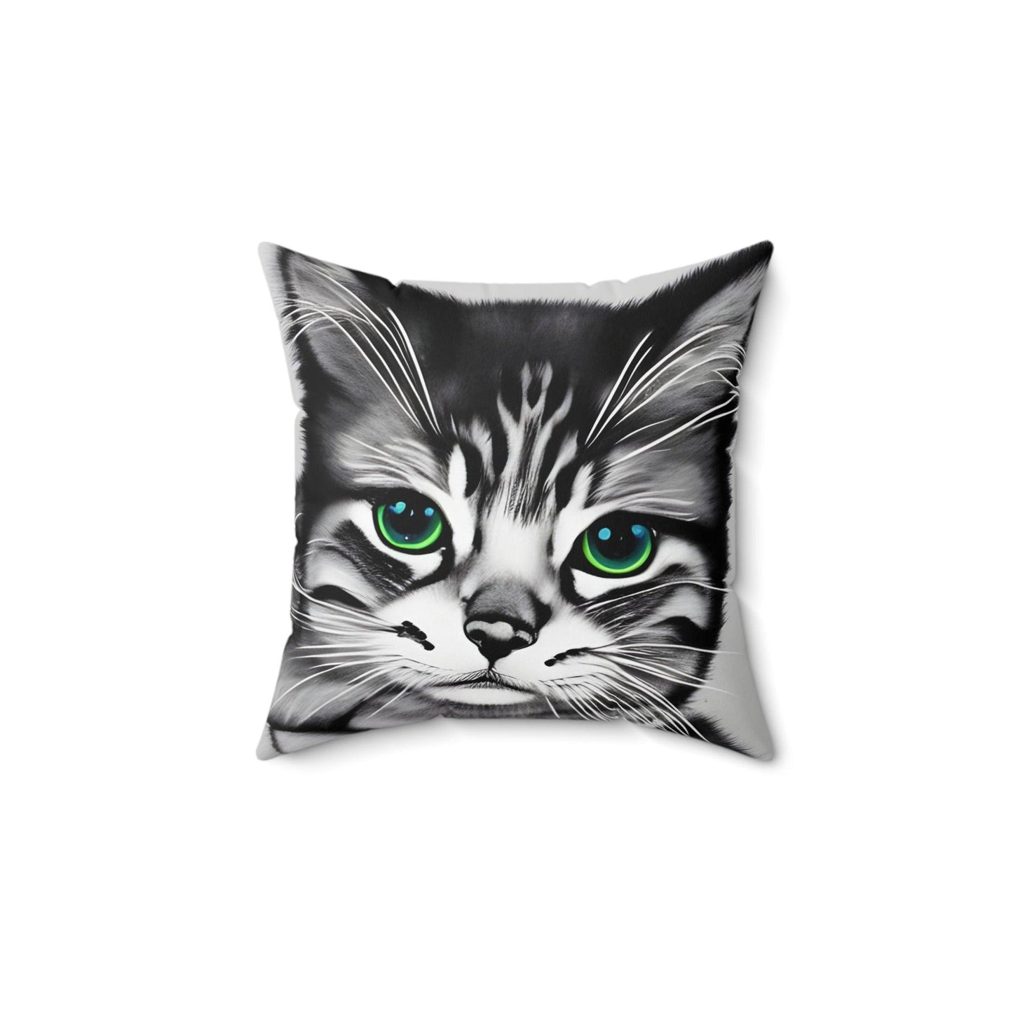 Kitten Cat Square Throw Pillow Home Decor JSCHAFFA.com