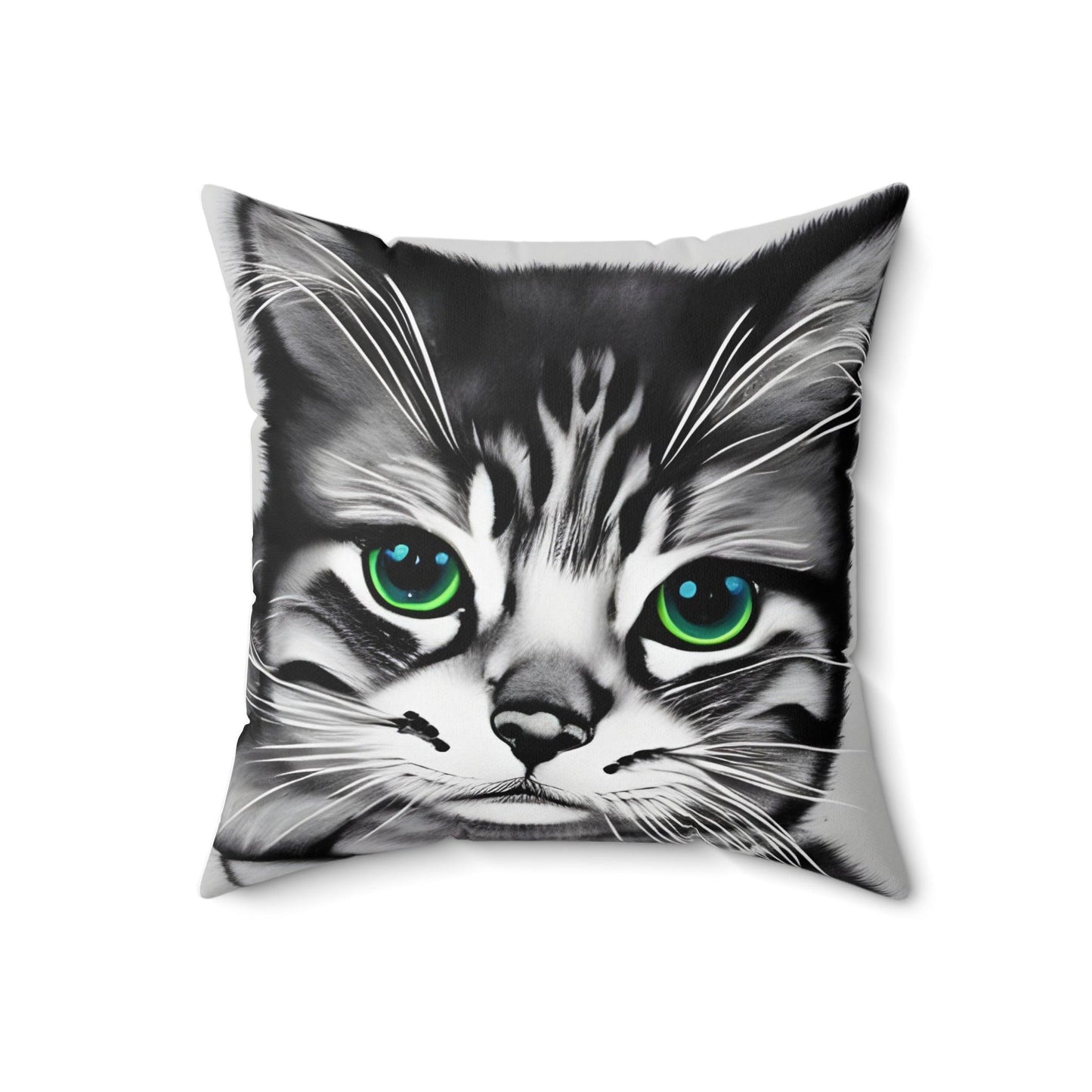 Kitten Cat Square Throw Pillow Home Decor JSCHAFFA.com