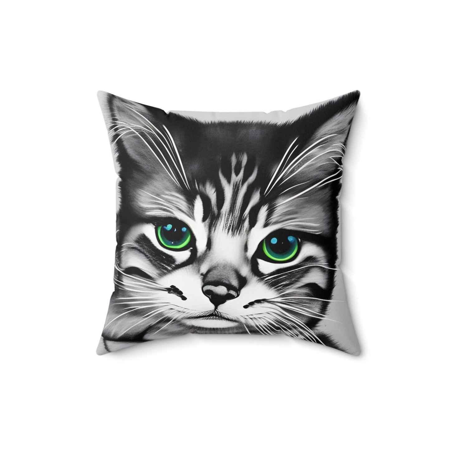 Kitten Cat Square Throw Pillow Home Decor JSCHAFFA.com