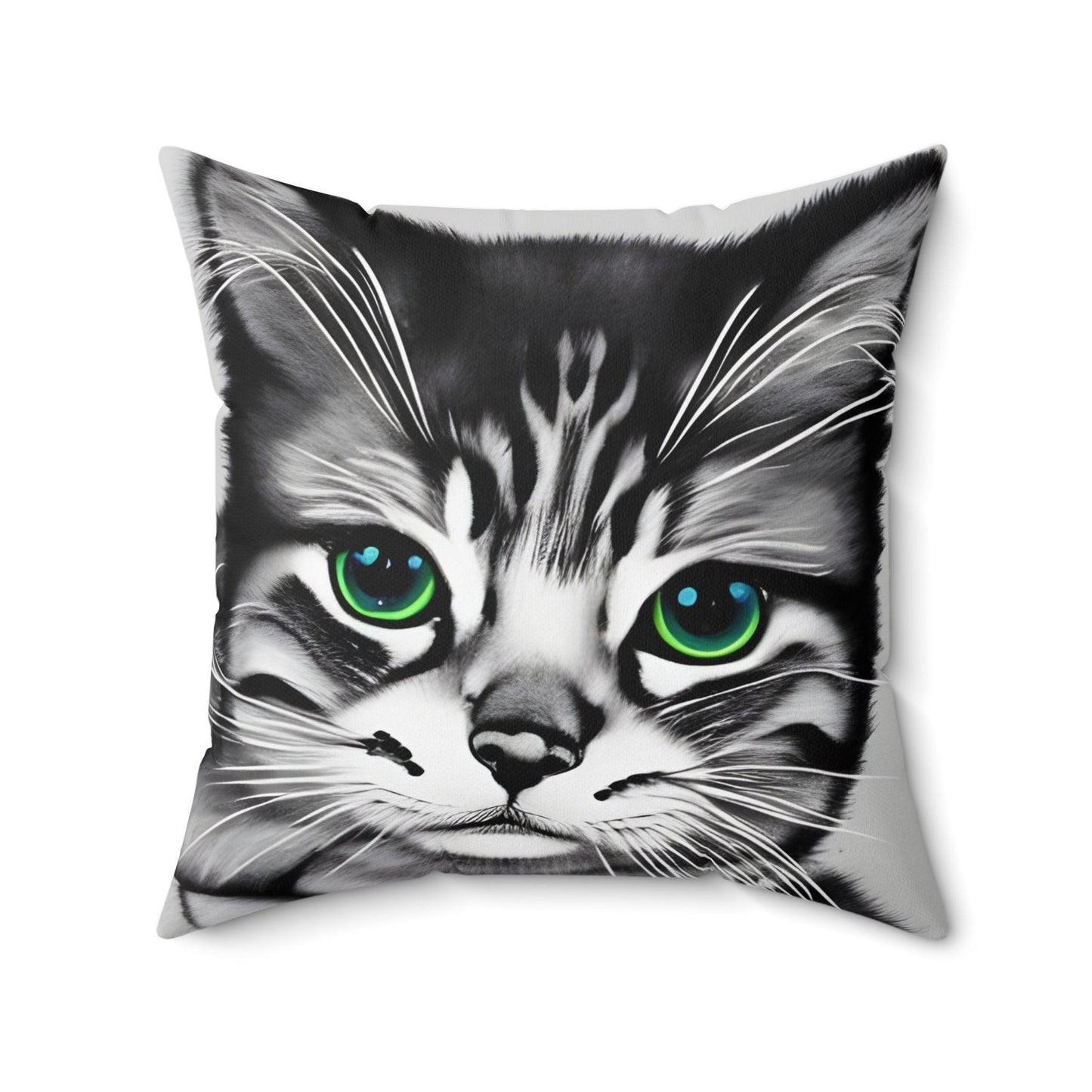 Kitten Cat Square Throw Pillow Home Decor JSCHAFFA.com