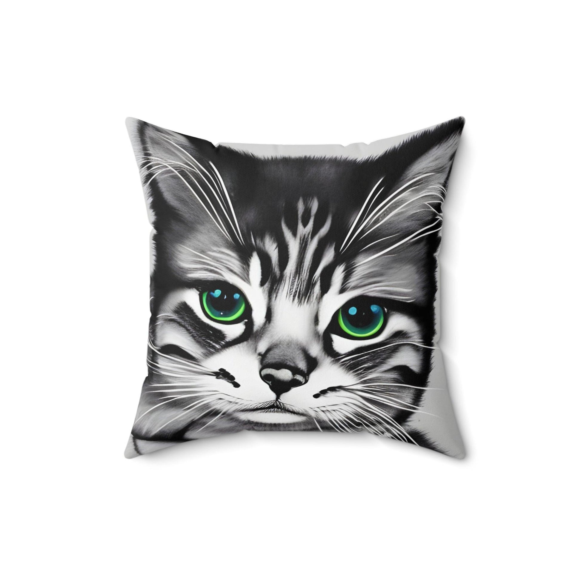 Kitten Cat Square Throw Pillow Home Decor JSCHAFFA.com