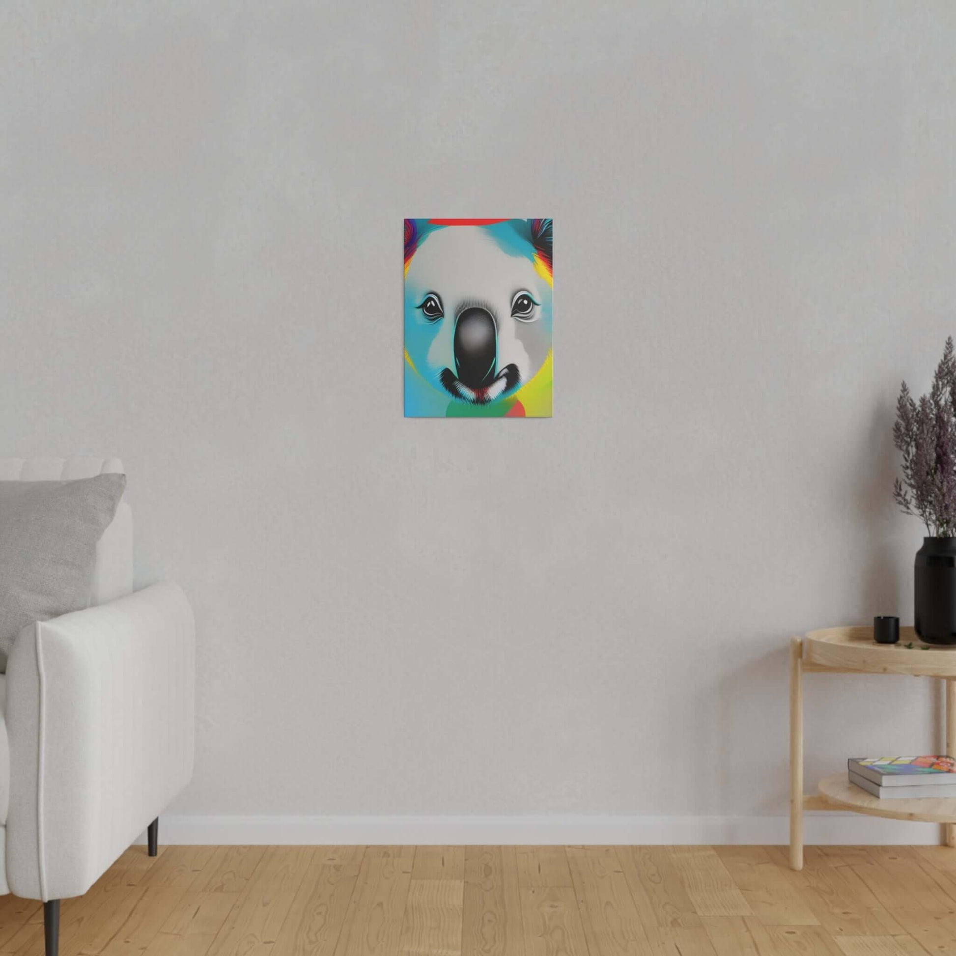 Koala face Premium wall art Matte Canvas Canvas JSCHAFFA.com