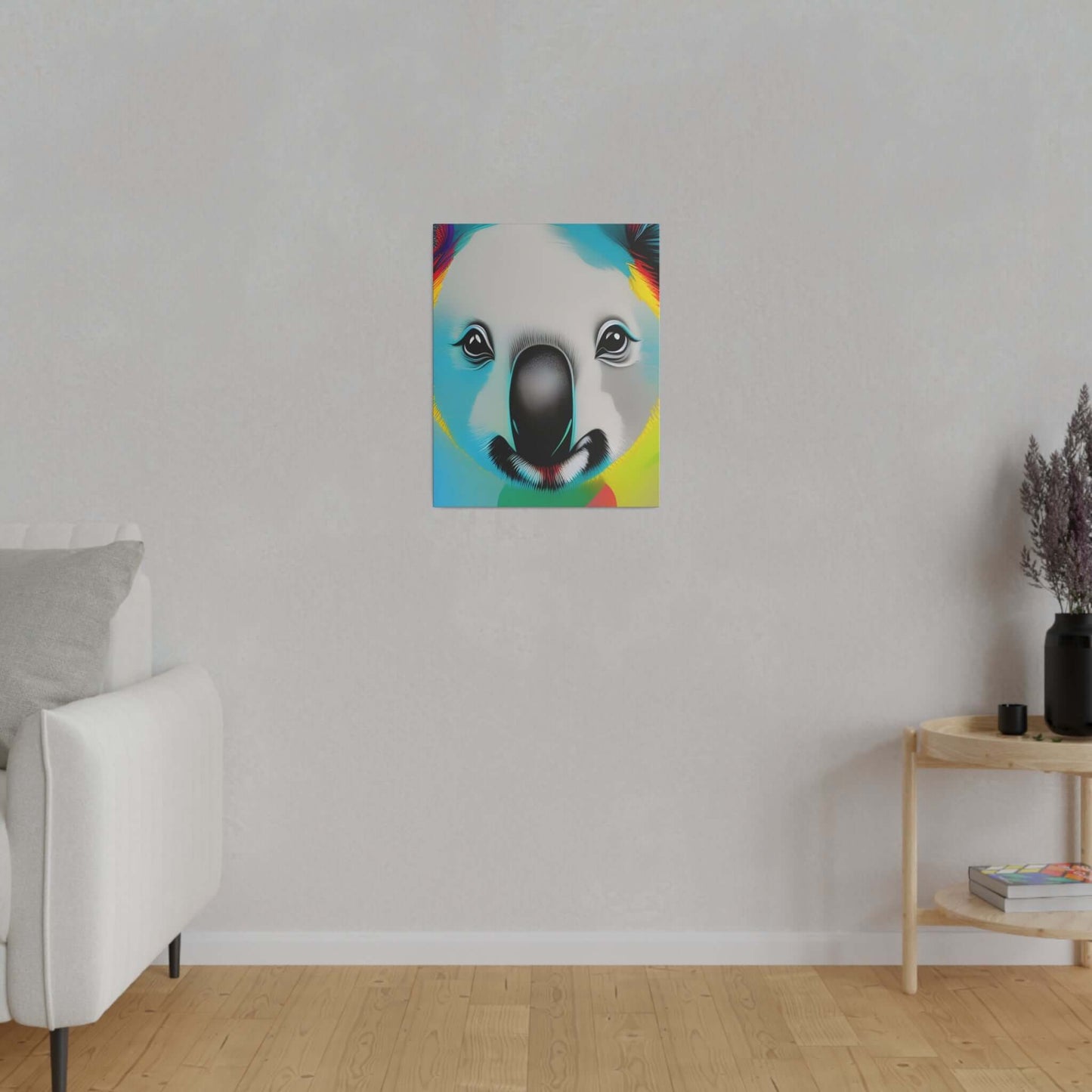 Koala face Premium wall art Matte Canvas Canvas JSCHAFFA.com