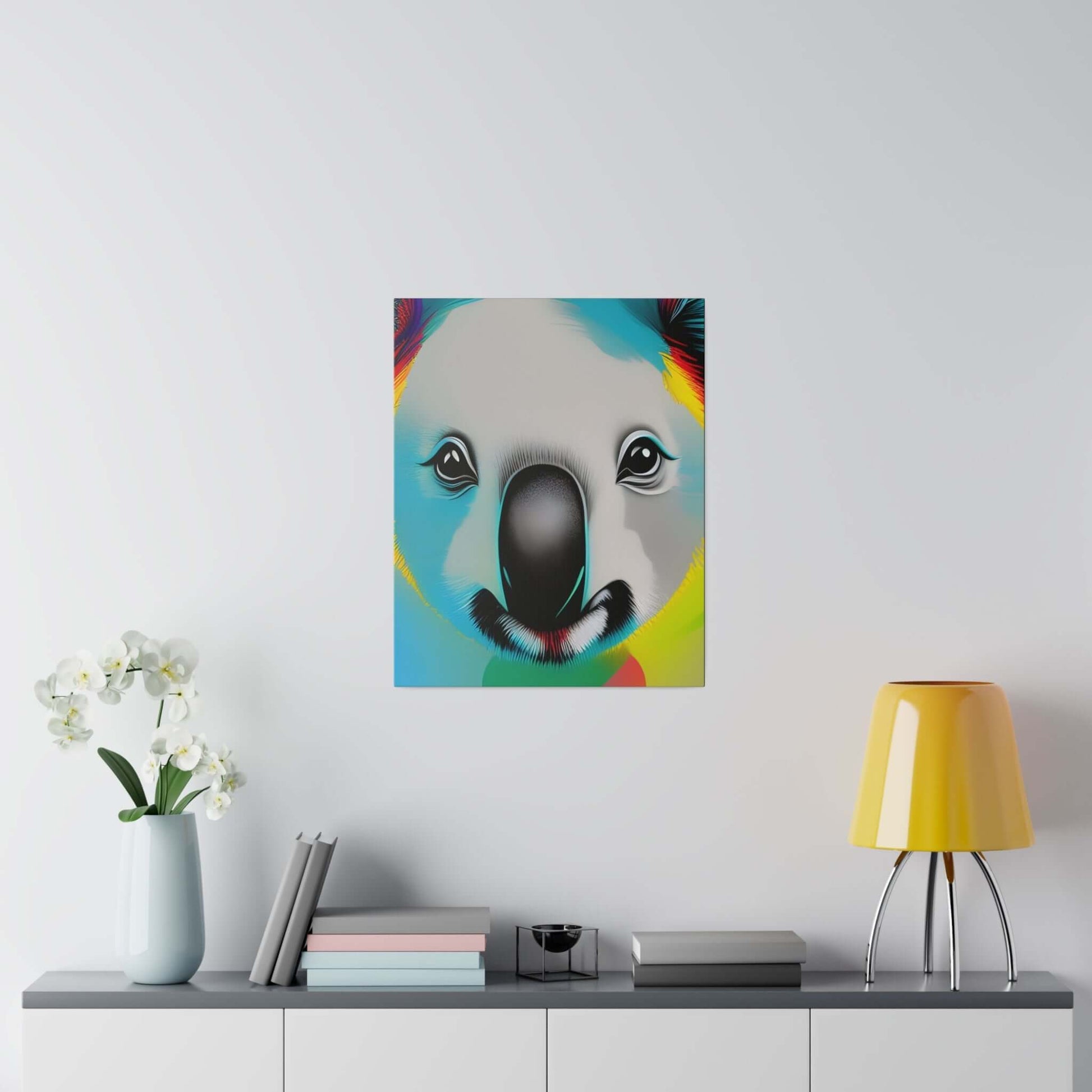 Koala face Premium wall art Matte Canvas Canvas JSCHAFFA.com