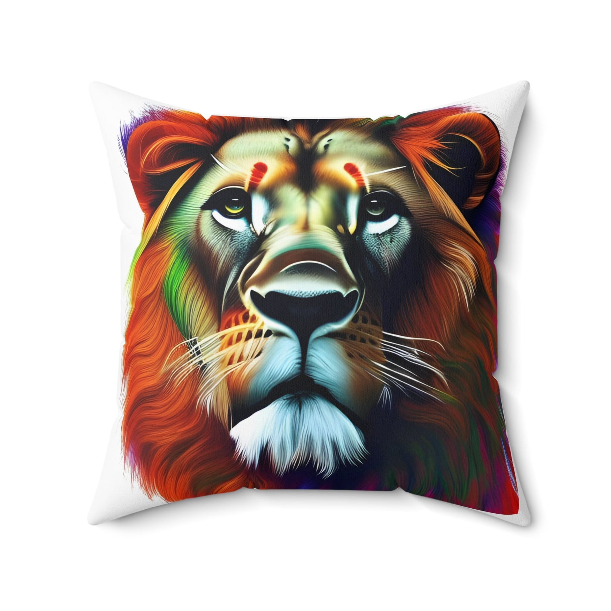 Lion Head Square Throw Pillow Home Decor JSCHAFFA.com