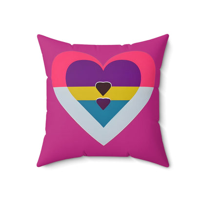 Love Heart Square Throw Pillow Home Decor JSCHAFFA.com