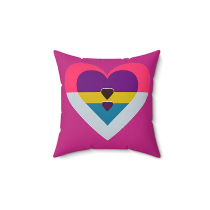 Love Heart Square Throw Pillow Home Decor JSCHAFFA.com