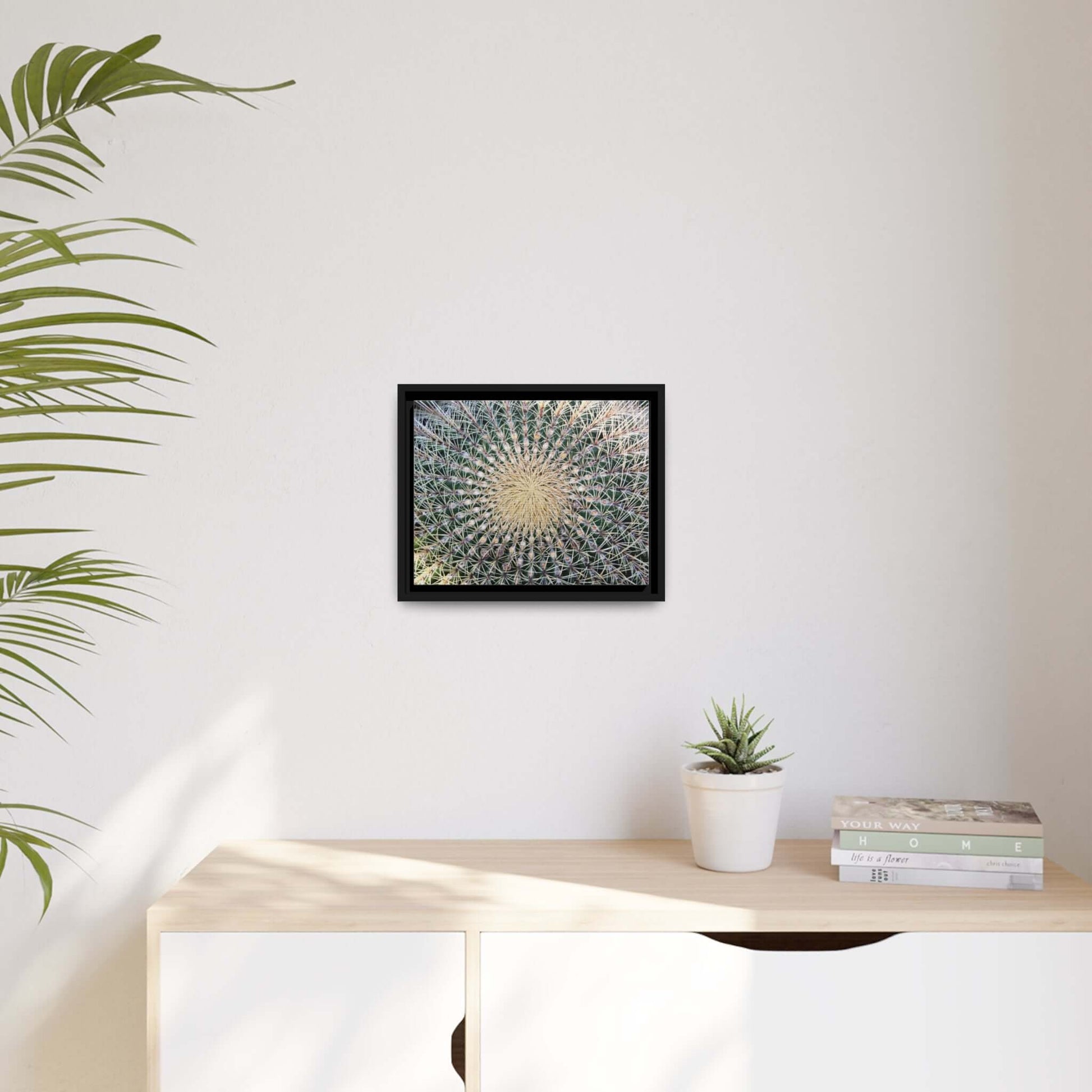 Cactus Wall aArt Matte Canvas With Black Frame Wall art JSCHAFFA.com