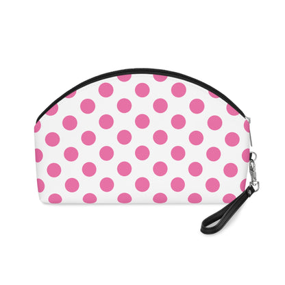 Pink polka dot Makeup Bag Travel Makeup Bag JSCHAFFA.com