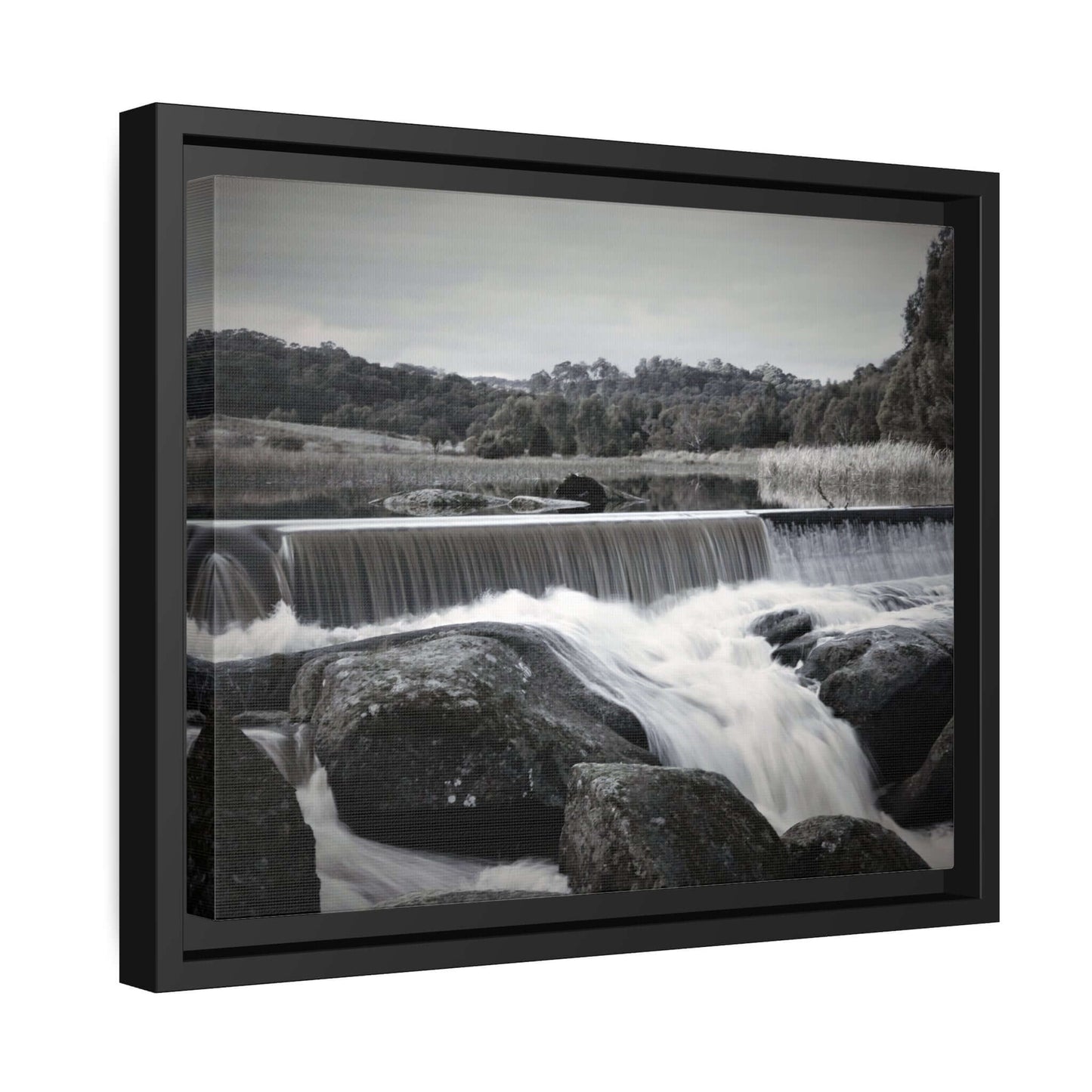 Polly McQuinns Spillway, Strathbogie, Victoria photography Wall Art With Black Frame Canvas JSCHAFFA.com