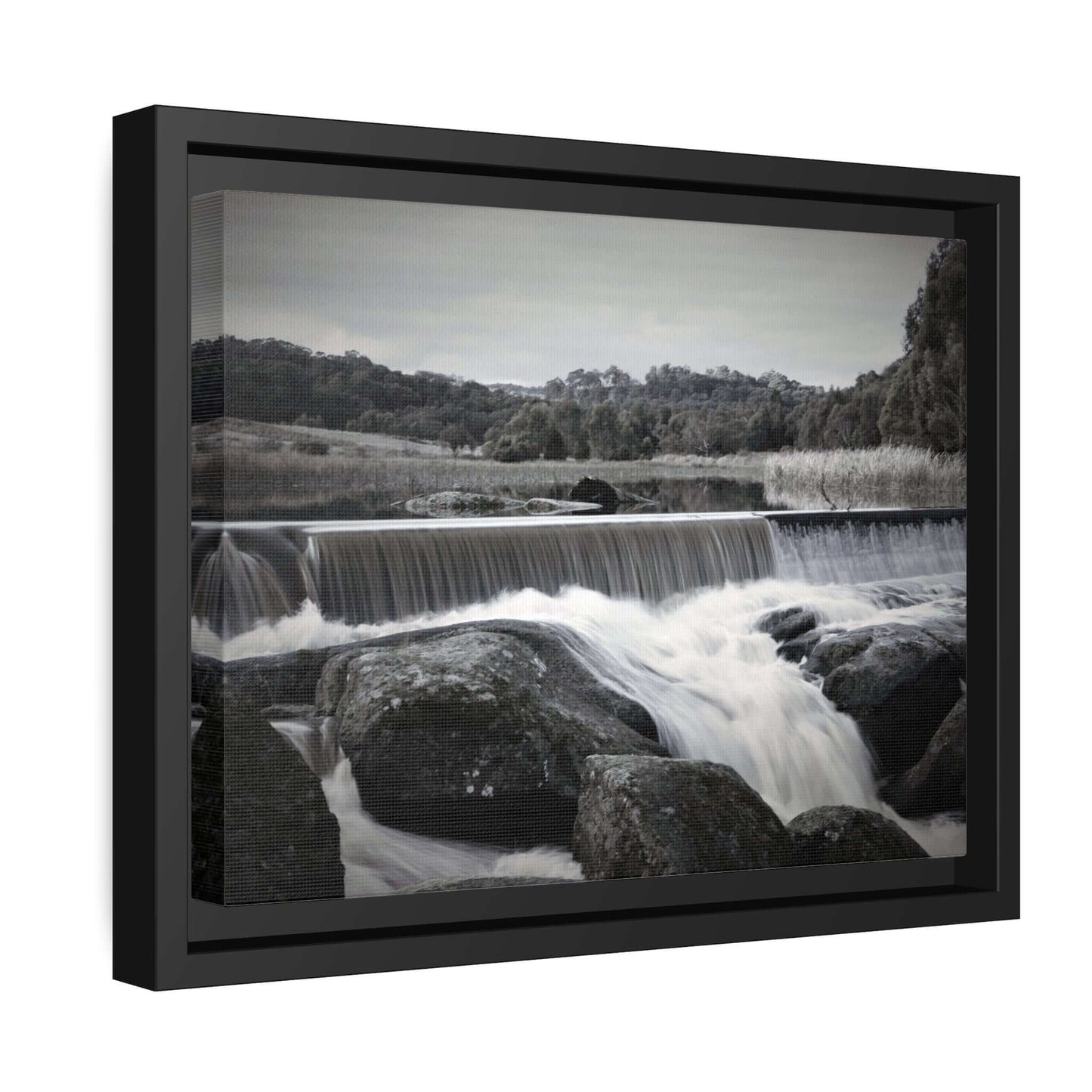 Polly McQuinns Spillway, Strathbogie, Victoria photography Wall Art With Black Frame Canvas JSCHAFFA.com