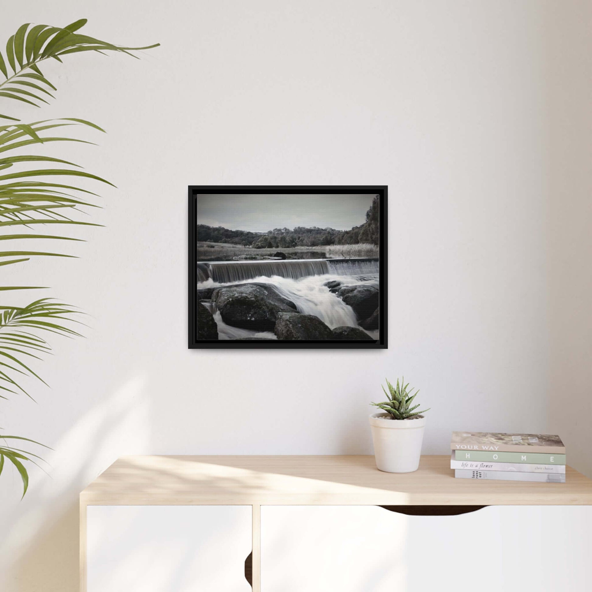 Polly McQuinns Spillway, Strathbogie, Victoria photography Wall Art With Black Frame Canvas JSCHAFFA.com