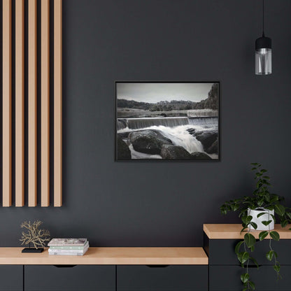 Polly McQuinns Spillway, Strathbogie, Victoria photography Wall Art With Black Frame Canvas JSCHAFFA.com