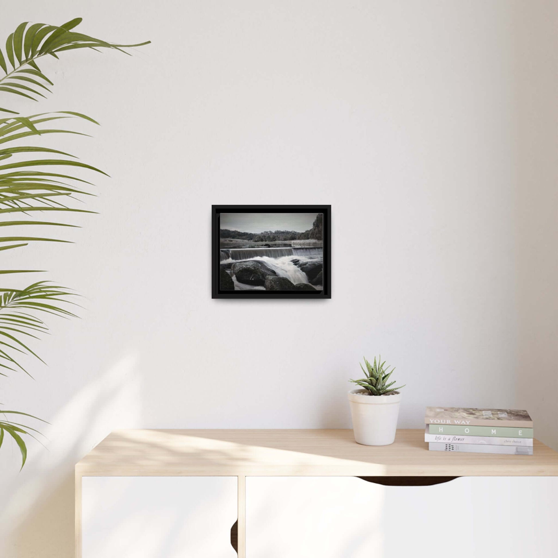 Polly McQuinns Spillway, Strathbogie, Victoria photography Wall Art With Black Frame Canvas JSCHAFFA.com