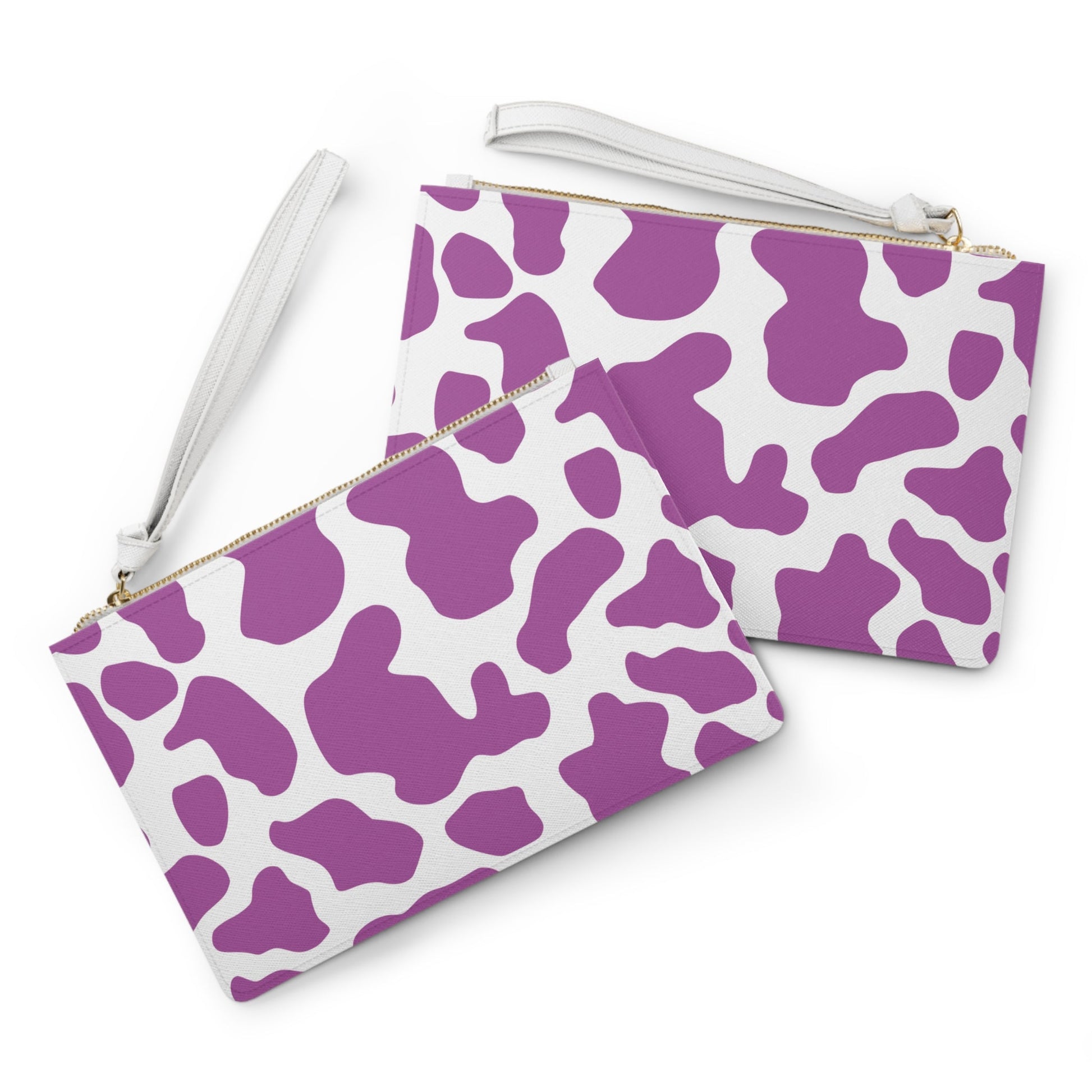 Purple cow pattern Clutch Bag Travel Makeup Bag JSCHAFFA.com