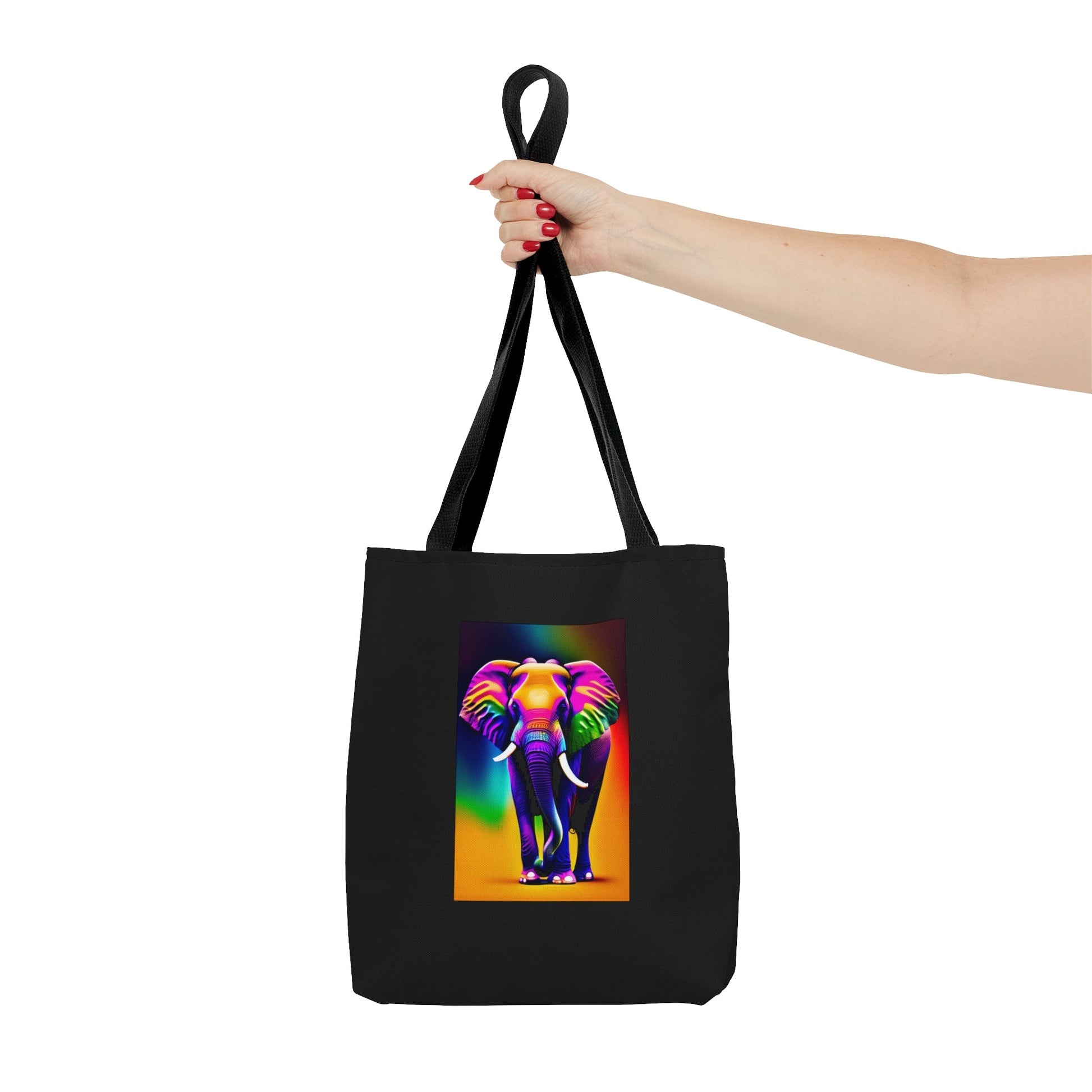 Rainbow Elephant Tote grocery shopping Bag Bags JSCHAFFA.com