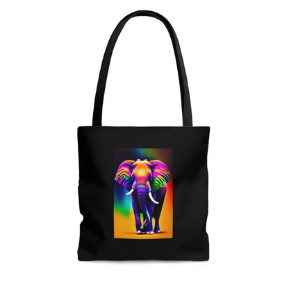 Rainbow Elephant Tote grocery shopping Bag Bags JSCHAFFA.com